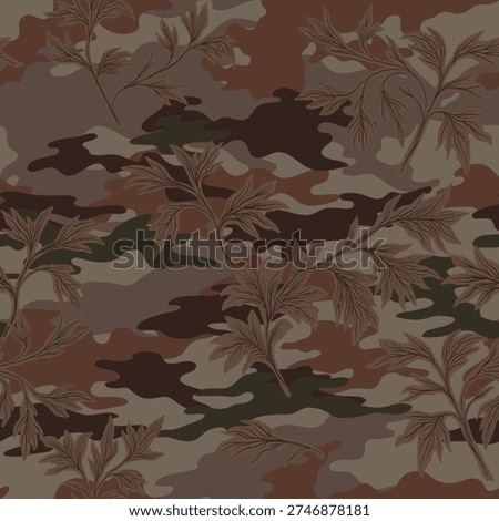 Vector Tropical Camouflage Pattern, Floral camouflage print