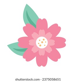 Vector tropical flowers and leaves hand drawn illustration