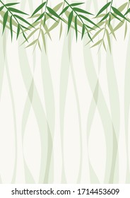 Vector tropical gorisontal pattern. Could be used as curtain for the bathroom