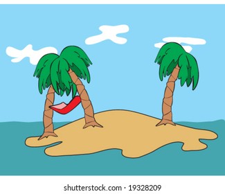 vector tropical island background
