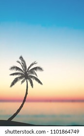 Vector Tropical Island Landscape