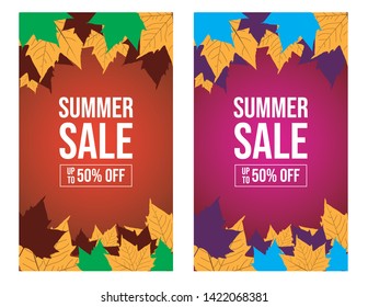 
Vector tropical leaf banners arranged on a bright background. Modern color trends for design, clothing, food, perfume, events, health, fashion, aromatherapy, travel agents, Instagram stories, summer 