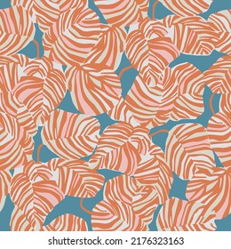 Vector tropical leaf motif illustration seamless repeat pattern fashion and home decor fabric print digital artwork