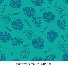 vector tropical leaf pattern for t shirt print