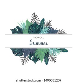 
Vector tropical leaves. Tropical design. Vector illustration.