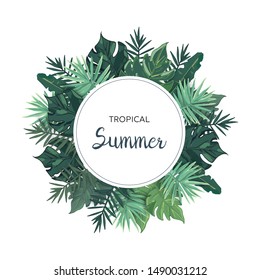 
Vector tropical leaves. Tropical design. Vector illustration.