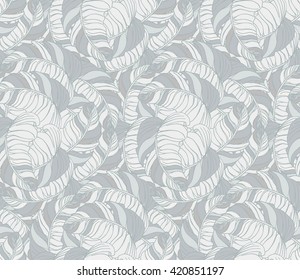 Vector tropical leaves pattern. Palm watercolor seamless background. Exotic tropical leaves pattern. Summer swimwear seamless pattern with banana palms.