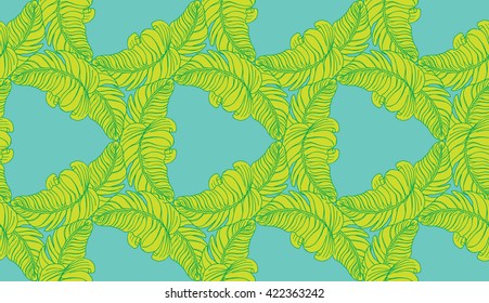 Vector tropical leaves pattern. Palm watercolor seamless background. Exotic tropical leaves pattern. Summer swimwear seamless pattern with banana palms.