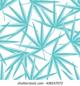 Vector tropical leaves pattern. Palm seamless background. Exotic leaves pattern. Summer swimwear seamless pattern with palm leaves.