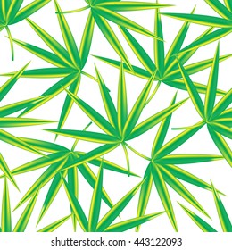 Vector tropical leaves pattern. Palm seamless background. Exotic tropical leaves pattern. Summer swimwear seamless pattern with banana palms.