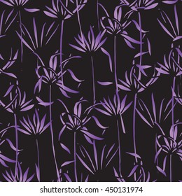 Vector tropical leaves pattern. Palm watercolor seamless background. Exotic tropical leaves pattern. Summer swimwear seamless pattern with palms.