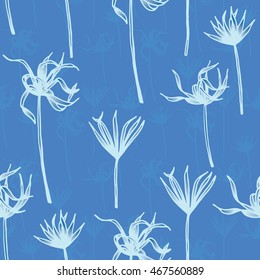 Vector tropical leaves pattern. Palm watercolor seamless background. Exotic leaves pattern. Summer print