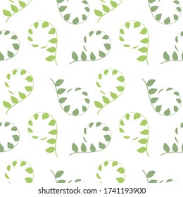 Vector tropical leaves seamless pattern, Tropical leaves repeated pattern, backdrop.