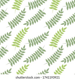 Vector tropical leaves seamless pattern, Tropical leaves repeated pattern, backdrop.