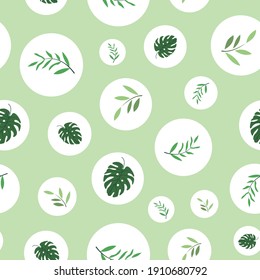 Vector tropical leaves seamless repeat pattern design background. Perfect for modern wallpaper, fabric, 
home decor, and wrapping projects.