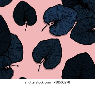 Vector tropical palm monstera leaf background. Vector trendy floral illustration. Summer nature invitation print. Exotic interior decoration paradise  plant. Bohemian magazine style 