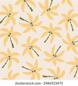 Vector Tropical Palm Seamless Pattern, Design for fashion, fabric, textile, wallpaper, wrapping and all prints.