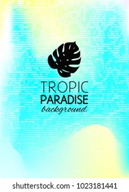 Vector tropical paradise ocean background. Abstract coast