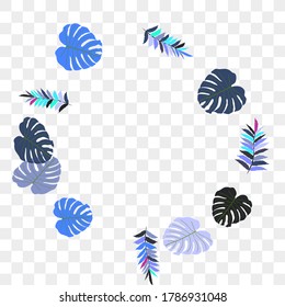 Vector tropical pattern, bright tropical foliage, monstera leaves. Modern bright summer print design of thickets of tropical leaves from the jungle.