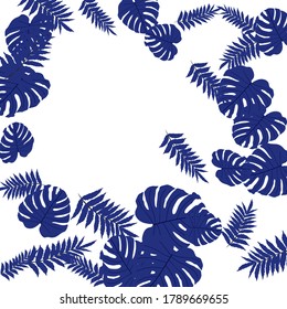 Patrón tropical vectorial, follaje tropical brillante, hojas de monstera. Diseño moderno y luminoso de la impresión de verano de las hojas tropicales de la selva.