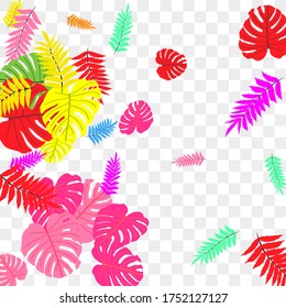 Patrón tropical vectorial a partir de follaje colorido. Decoración festiva. Hermoso jardín primaveral. Jardín de verano. Hoja tropical de verano. Estilo primaveral natural.