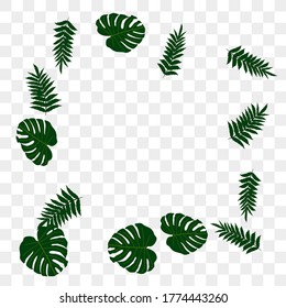 Vector tropical pattern from colorful foliage. Festive decoration. Beautiful spring garden. Summer garden. Summer tropical leaf. Natural spring style.