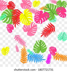 Vector tropical pattern from colorful foliage. Festive decoration. Beautiful spring garden. Summer garden. Summer tropical leaf. Natural spring style.