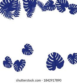 Vector tropical pattern from colorful foliage. Festive decoration. Beautiful spring garden. Summer garden. Summer tropical leaf. Natural spring style.