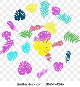 Vector tropical pattern from colorful foliage. Festive decoration. Beautiful spring garden. Summer garden. Summer tropical leaf. Natural spring style.