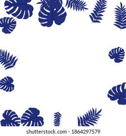 Vector tropical pattern from colorful foliage. Festive decoration. Beautiful spring garden. Summer garden. Summer tropical leaf. Natural spring style.