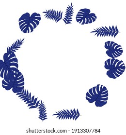 Vector tropical pattern from colorful foliage. Festive decoration. Beautiful spring garden. Summer garden. Summer tropical leaf. Natural spring style.