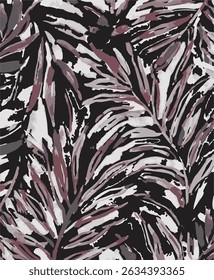 padrão tropical vetorial com flor de lótus. Incrível padrão allover floral, com grande flor vintage bonito. Ilustração vetorial 