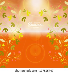 Vector tropical sea background illustration.