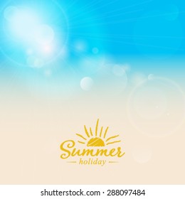 Vector tropical sea background illustration. Summer holiday.