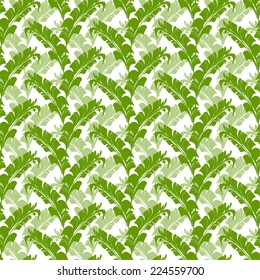 Vector tropical seamless nature pattern.Summer pattern with frond banana leaves. Endless background. Exotic pattern.Vector nature backdrop. Tropical template.