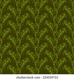 Vector tropical seamless nature pattern.Summer pattern with frond banana leaves. Endless background. Exotic pattern.Vector nature backdrop. Tropical template.