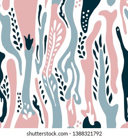 Vector tropical seamless Pattern. Scandinavian style. Summer design