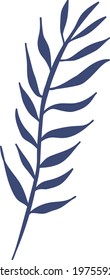 Vector Tropical summer hand draw leaves