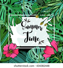 Vector tropical template.