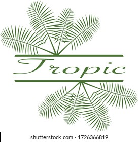 Vector tropical vertical banners set with leaves