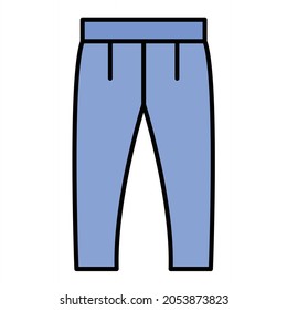  Vector Trousers Filled Outline Icon Design
