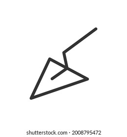 Vector trowel line icon. Symbol in trendy outline style. Vector illustration isolated on a white background. 