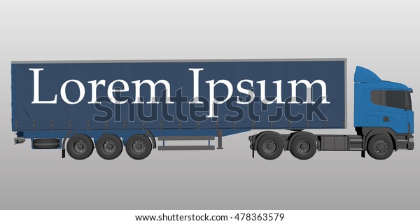 Vector truck 3D. Fura with a place to insert\
advertising or company logo for transportation. Truck Vector.\
Transportation company logo. Truck 3D. Transportation Truck. Truck\
logo place. Truck\
Vector.