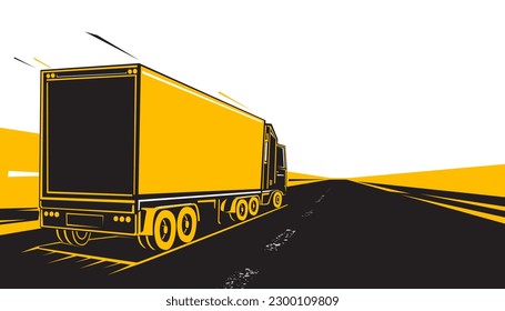 Vector truck abstract background design. Vector illustration of transportation.