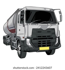 vector truck car on a white background