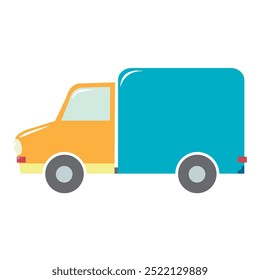 Ilustración de diseño plano de camión de Vector