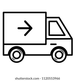 Vector Truck Icon Isolated On White Background