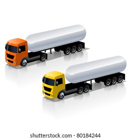 vector truck icons set