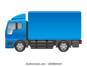 Vector truck illustration on a white background. 
