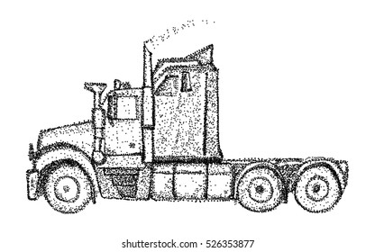 vector - truck - isolated on background